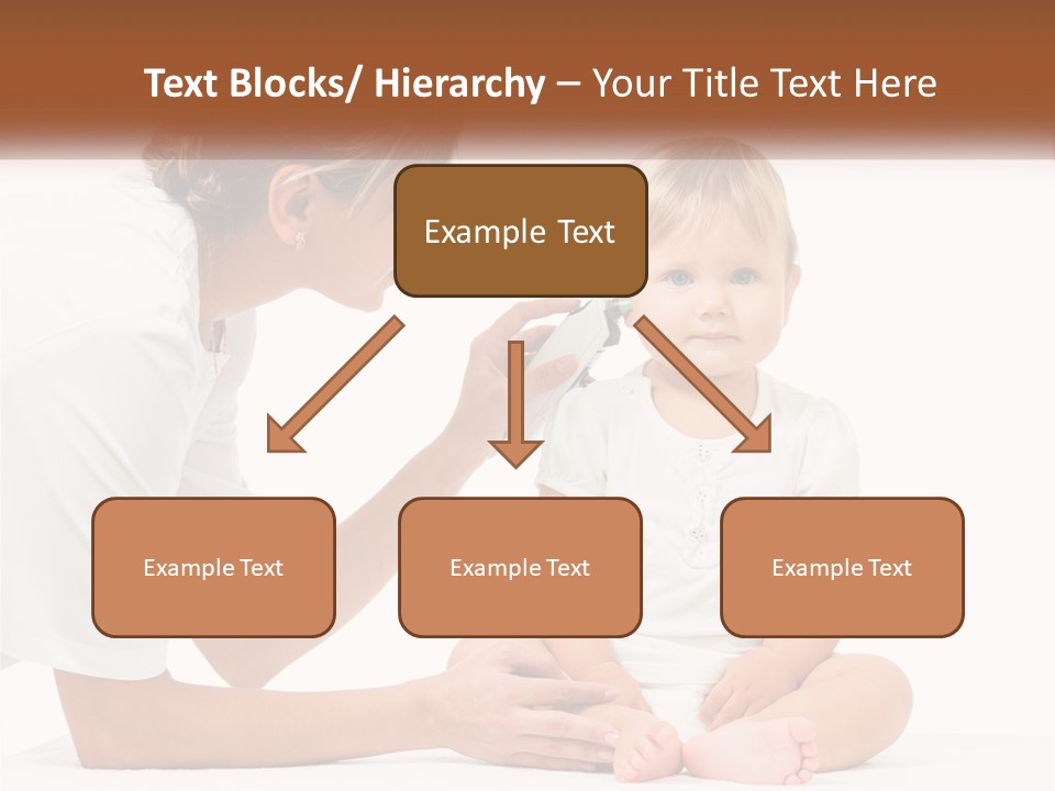 A Woman Combing A Small Child's Hair With An Electric Toothbrush PowerPoint Template