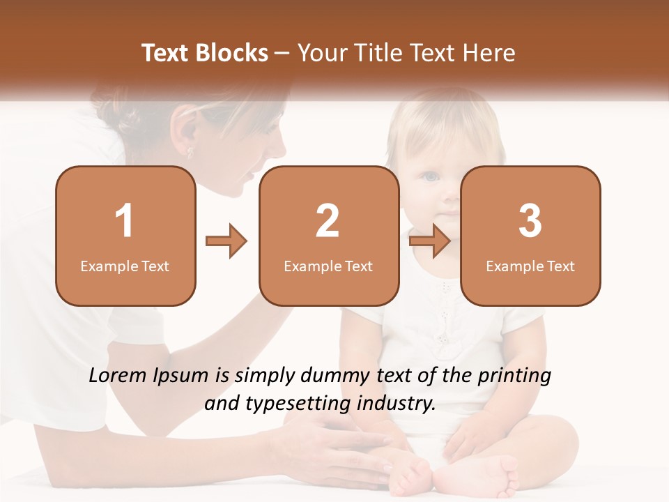 A Woman Combing A Small Child's Hair With An Electric Toothbrush PowerPoint Template