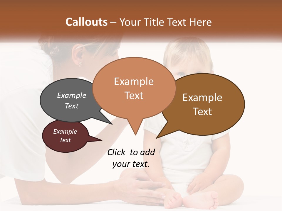 A Woman Combing A Small Child's Hair With An Electric Toothbrush PowerPoint Template