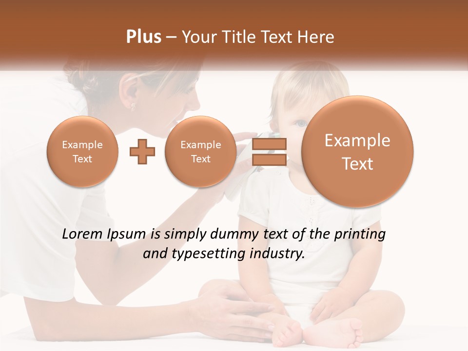 A Woman Combing A Small Child's Hair With An Electric Toothbrush PowerPoint Template
