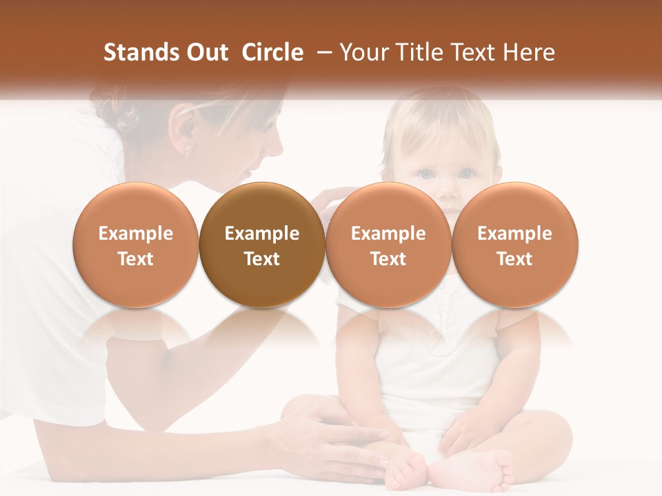 A Woman Combing A Small Child's Hair With An Electric Toothbrush PowerPoint Template