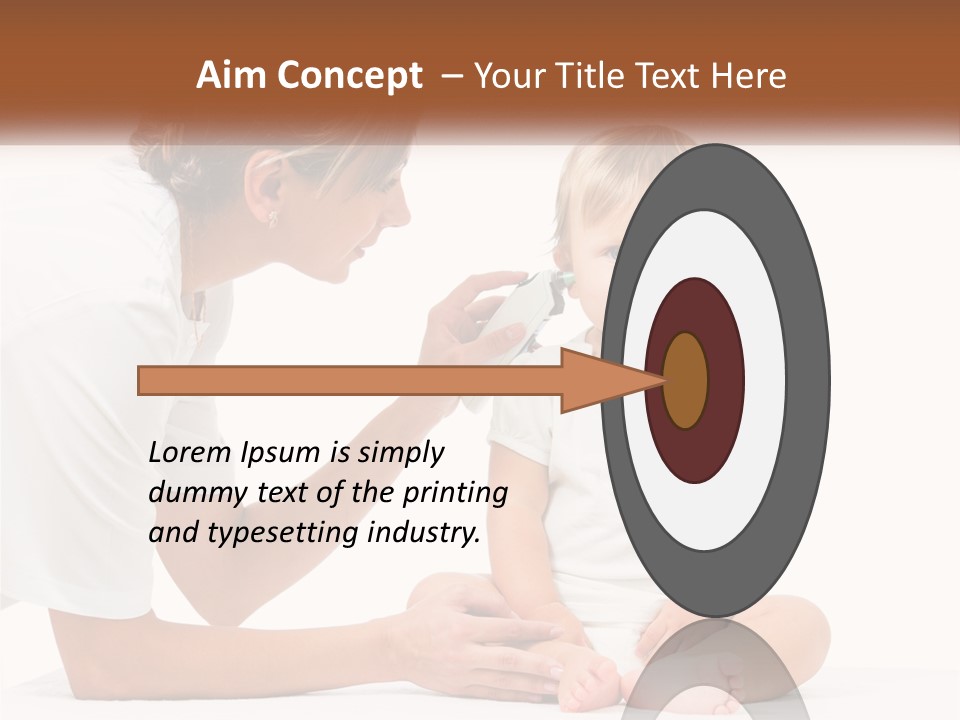 A Woman Combing A Small Child's Hair With An Electric Toothbrush PowerPoint Template