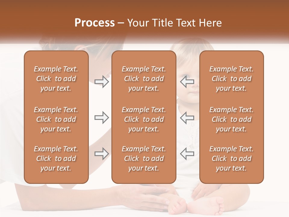 A Woman Combing A Small Child's Hair With An Electric Toothbrush PowerPoint Template