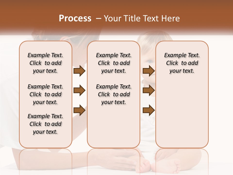 A Woman Combing A Small Child's Hair With An Electric Toothbrush PowerPoint Template