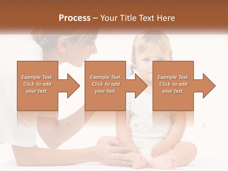 A Woman Combing A Small Child's Hair With An Electric Toothbrush PowerPoint Template