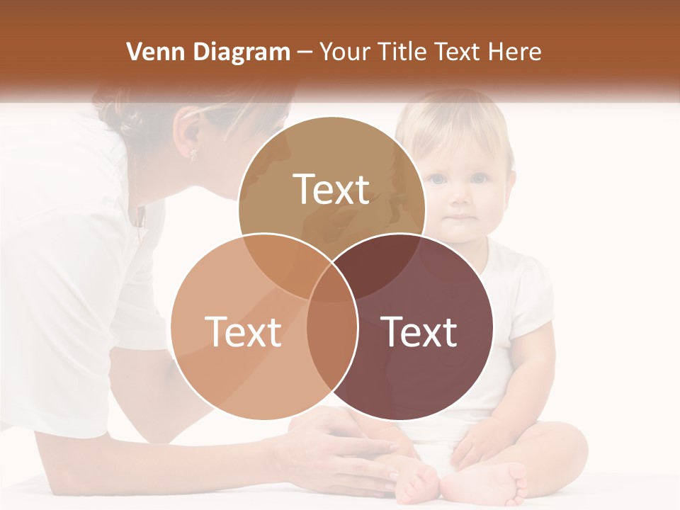 A Woman Combing A Small Child's Hair With An Electric Toothbrush PowerPoint Template