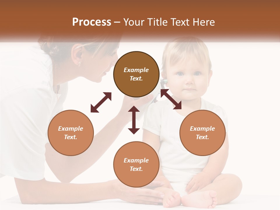 A Woman Combing A Small Child's Hair With An Electric Toothbrush PowerPoint Template