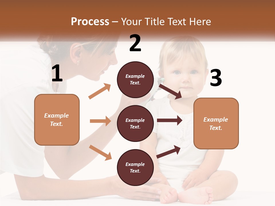 A Woman Combing A Small Child's Hair With An Electric Toothbrush PowerPoint Template