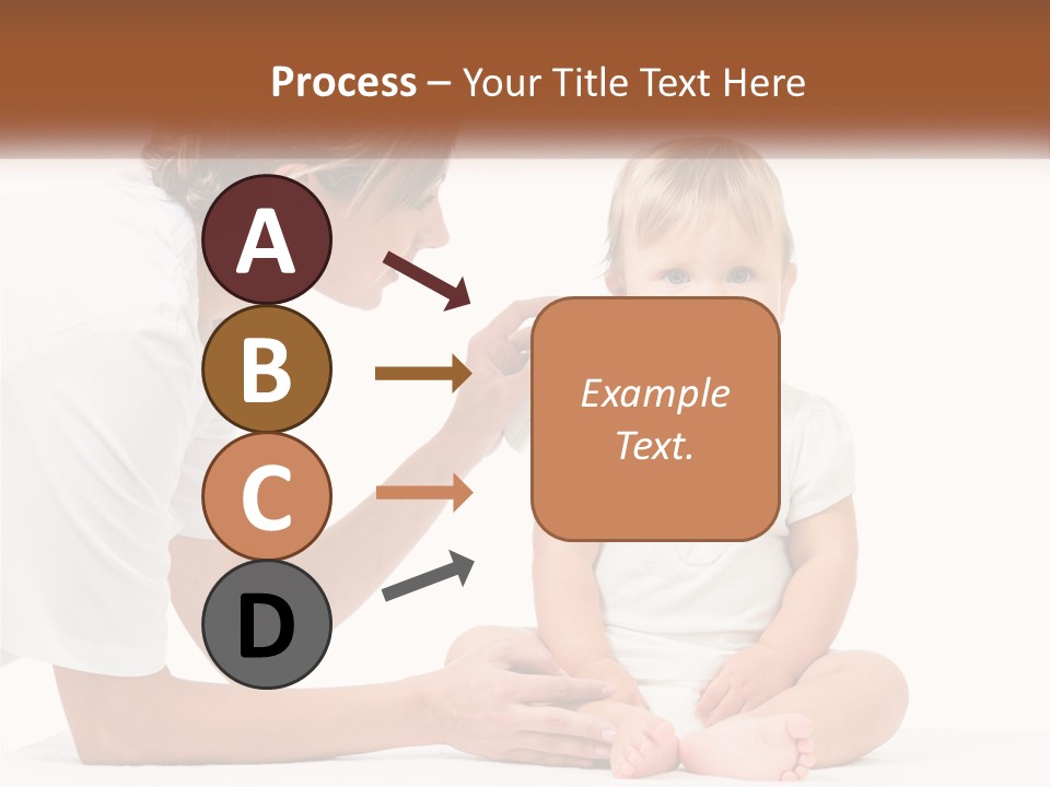 A Woman Combing A Small Child's Hair With An Electric Toothbrush PowerPoint Template