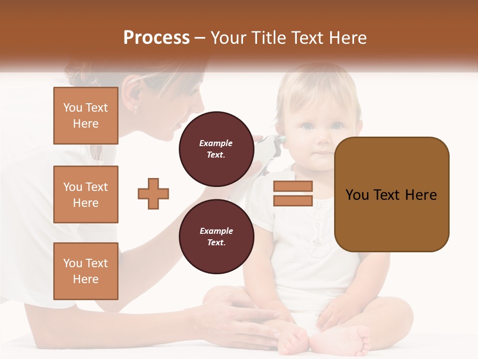 A Woman Combing A Small Child's Hair With An Electric Toothbrush PowerPoint Template