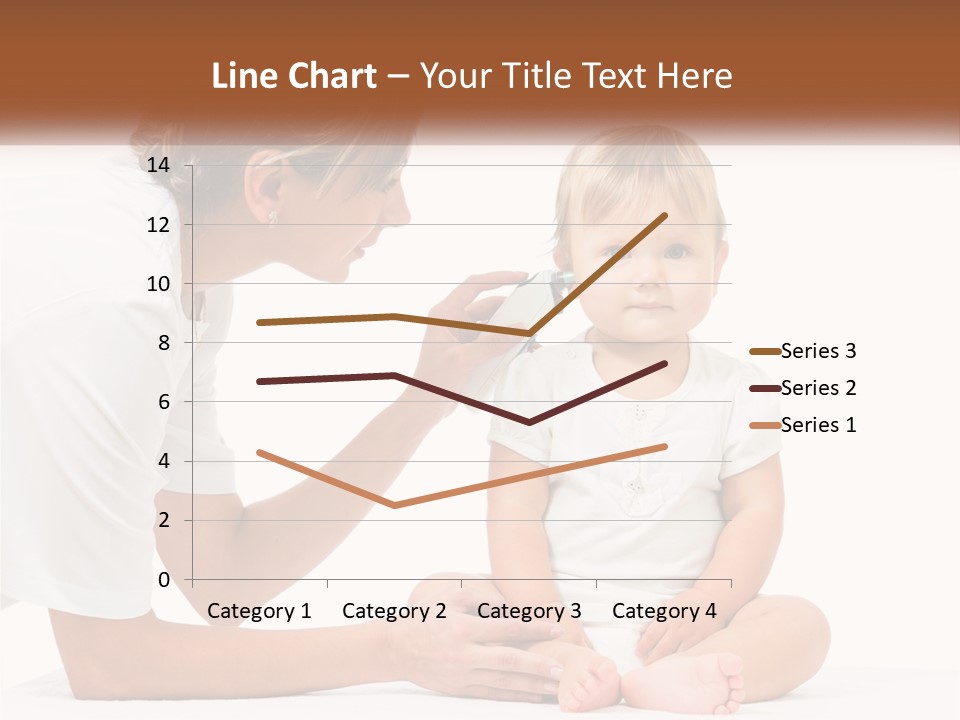 A Woman Combing A Small Child's Hair With An Electric Toothbrush PowerPoint Template