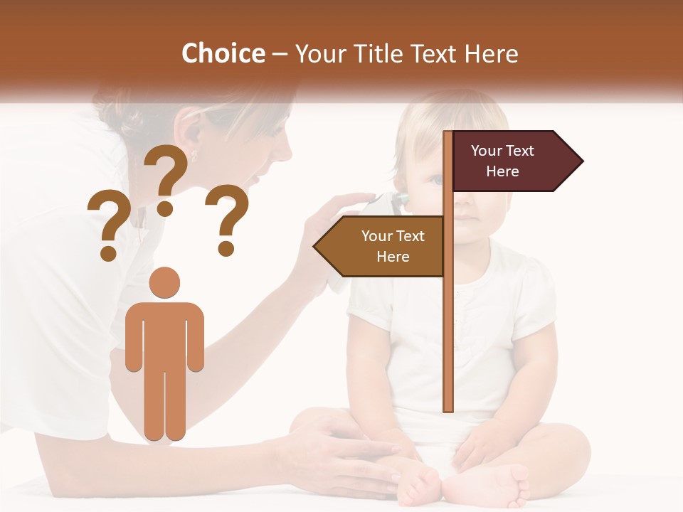 A Woman Combing A Small Child's Hair With An Electric Toothbrush PowerPoint Template