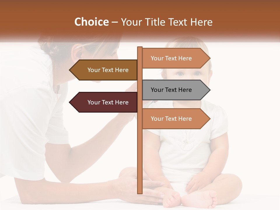 A Woman Combing A Small Child's Hair With An Electric Toothbrush PowerPoint Template