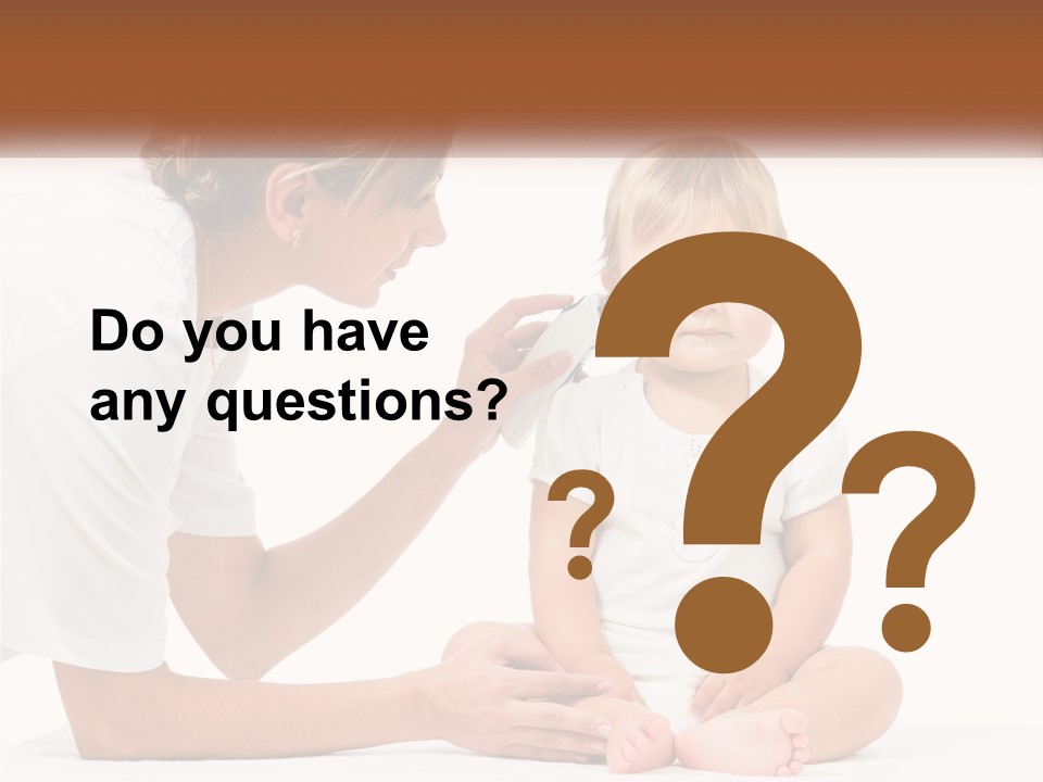 A Woman Combing A Small Child's Hair With An Electric Toothbrush PowerPoint Template