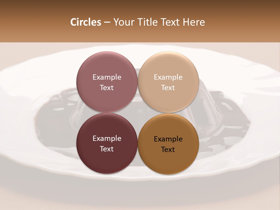 A White Plate Topped With A Chocolate Pudding PowerPoint Template