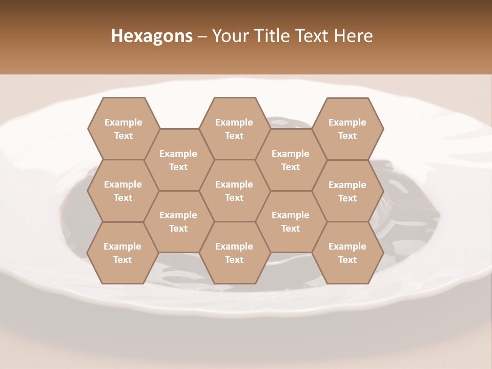 A White Plate Topped With A Chocolate Pudding PowerPoint Template