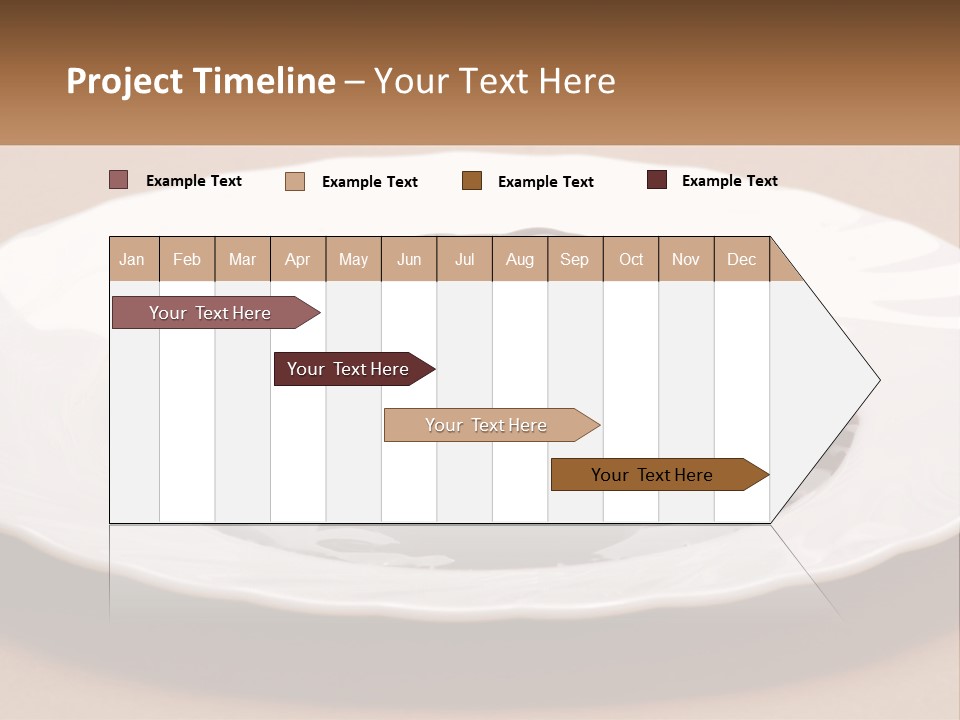 A White Plate Topped With A Chocolate Pudding PowerPoint Template