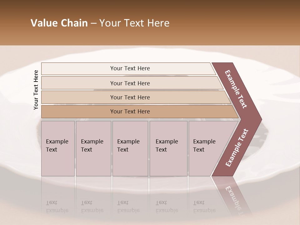 A White Plate Topped With A Chocolate Pudding PowerPoint Template