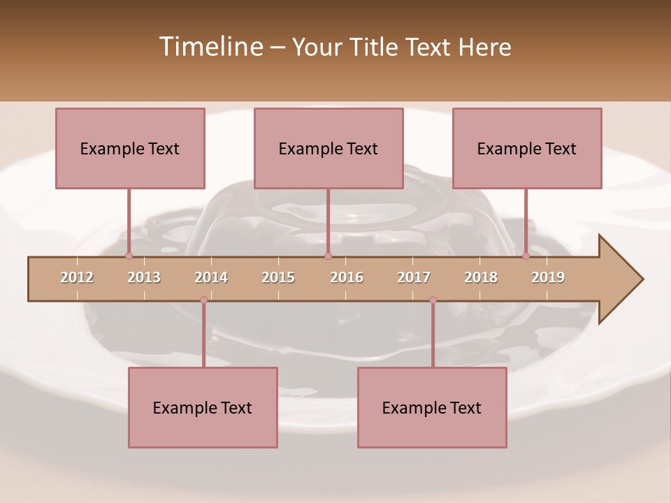 A White Plate Topped With A Chocolate Pudding PowerPoint Template