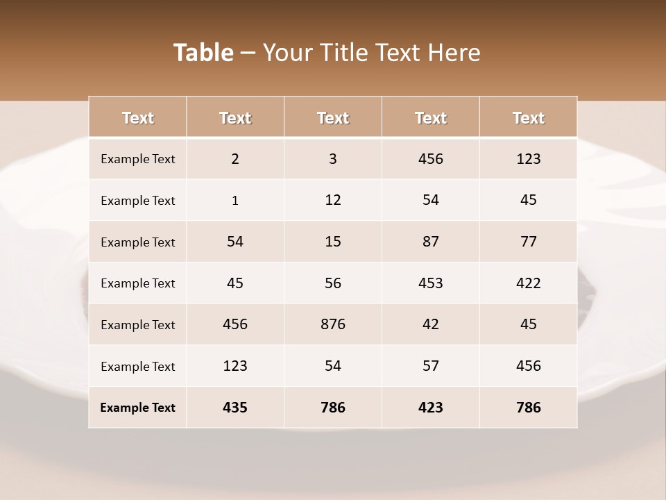 A White Plate Topped With A Chocolate Pudding PowerPoint Template