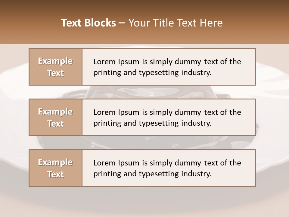 A White Plate Topped With A Chocolate Pudding PowerPoint Template
