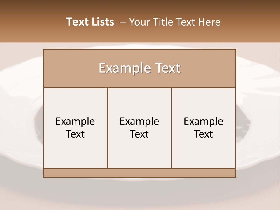 A White Plate Topped With A Chocolate Pudding PowerPoint Template