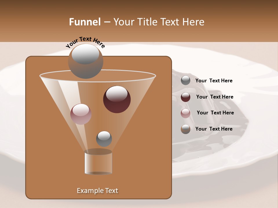 A White Plate Topped With A Chocolate Pudding PowerPoint Template