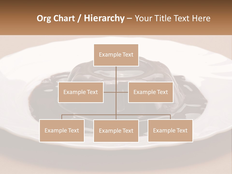 A White Plate Topped With A Chocolate Pudding PowerPoint Template