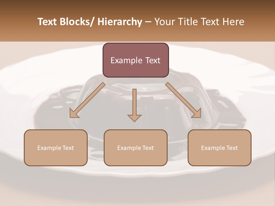 A White Plate Topped With A Chocolate Pudding PowerPoint Template