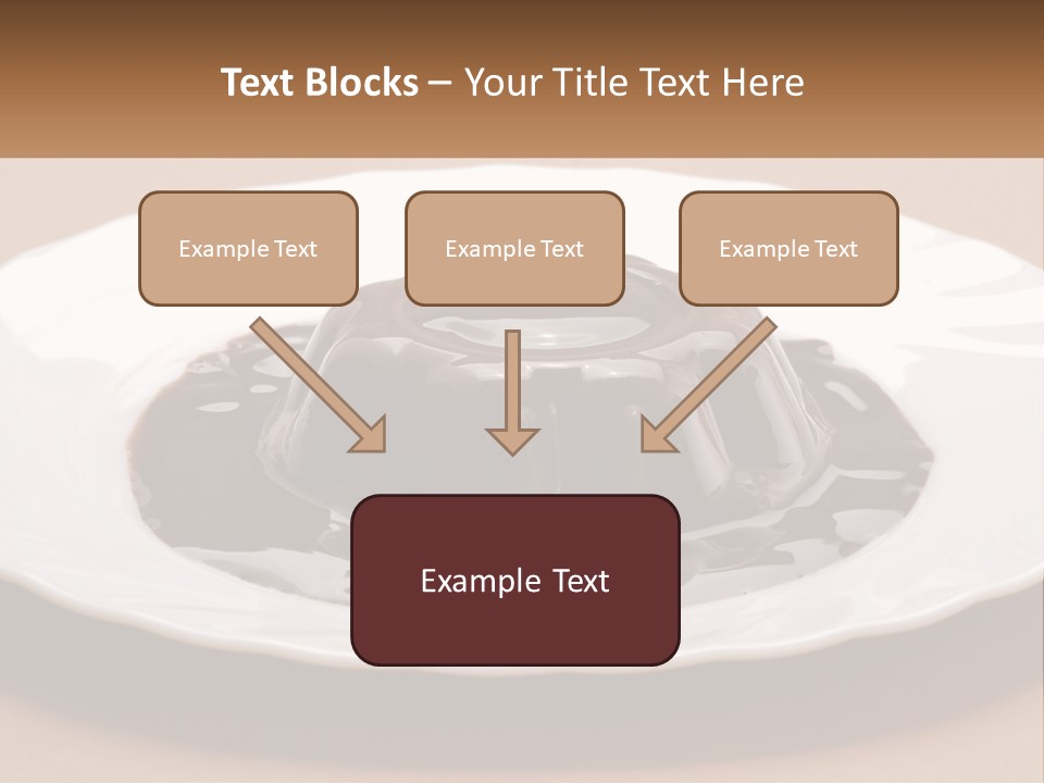 A White Plate Topped With A Chocolate Pudding PowerPoint Template