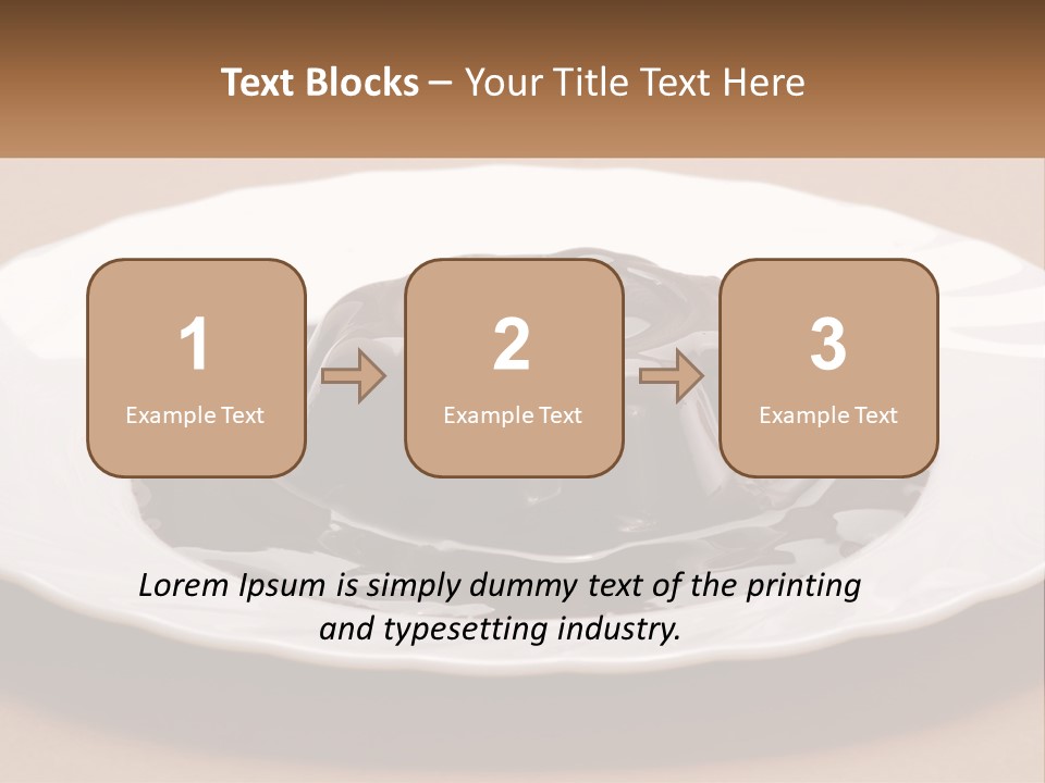 A White Plate Topped With A Chocolate Pudding PowerPoint Template