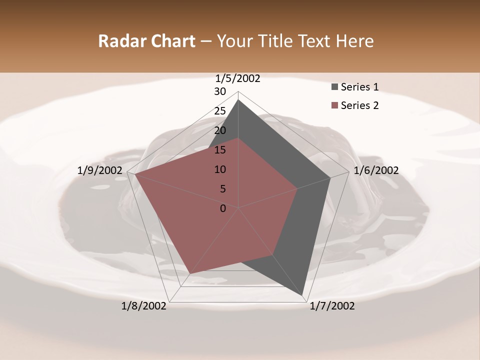 A White Plate Topped With A Chocolate Pudding PowerPoint Template