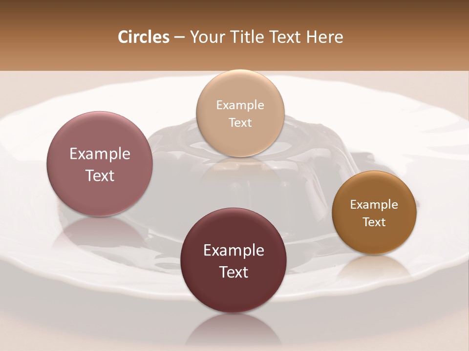 A White Plate Topped With A Chocolate Pudding PowerPoint Template