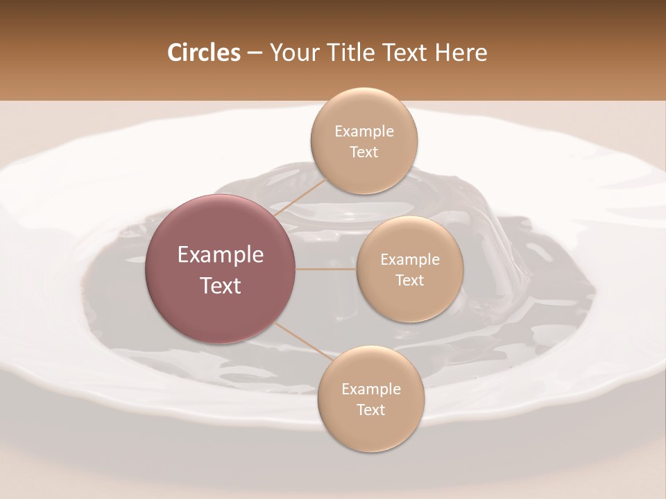 A White Plate Topped With A Chocolate Pudding PowerPoint Template