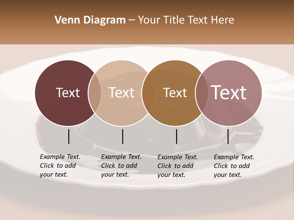 A White Plate Topped With A Chocolate Pudding PowerPoint Template