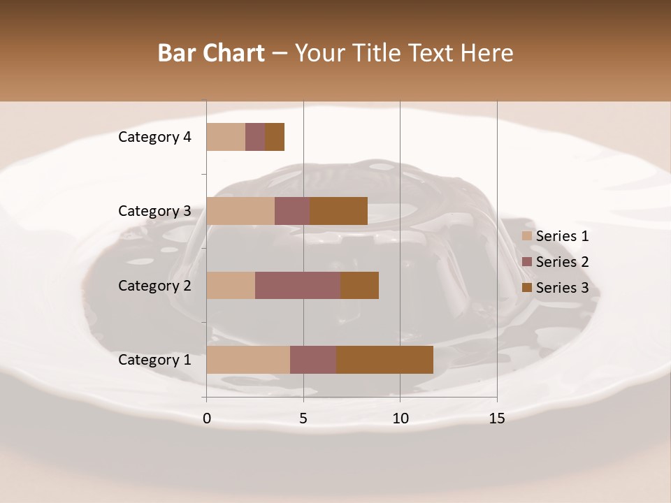 A White Plate Topped With A Chocolate Pudding PowerPoint Template