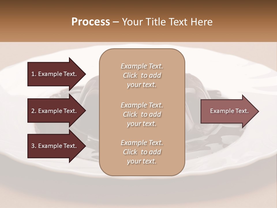 A White Plate Topped With A Chocolate Pudding PowerPoint Template