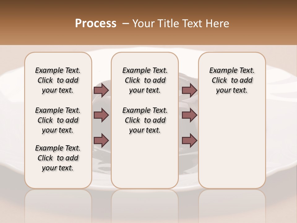 A White Plate Topped With A Chocolate Pudding PowerPoint Template