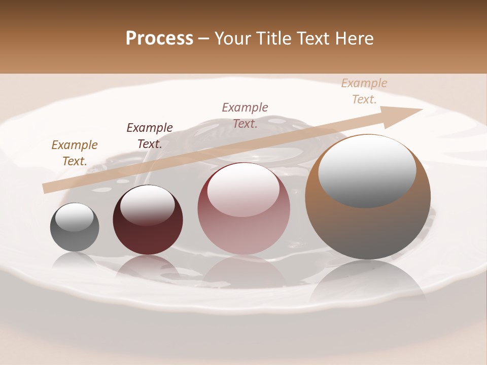A White Plate Topped With A Chocolate Pudding PowerPoint Template
