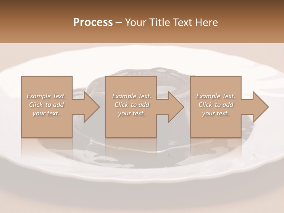A White Plate Topped With A Chocolate Pudding PowerPoint Template