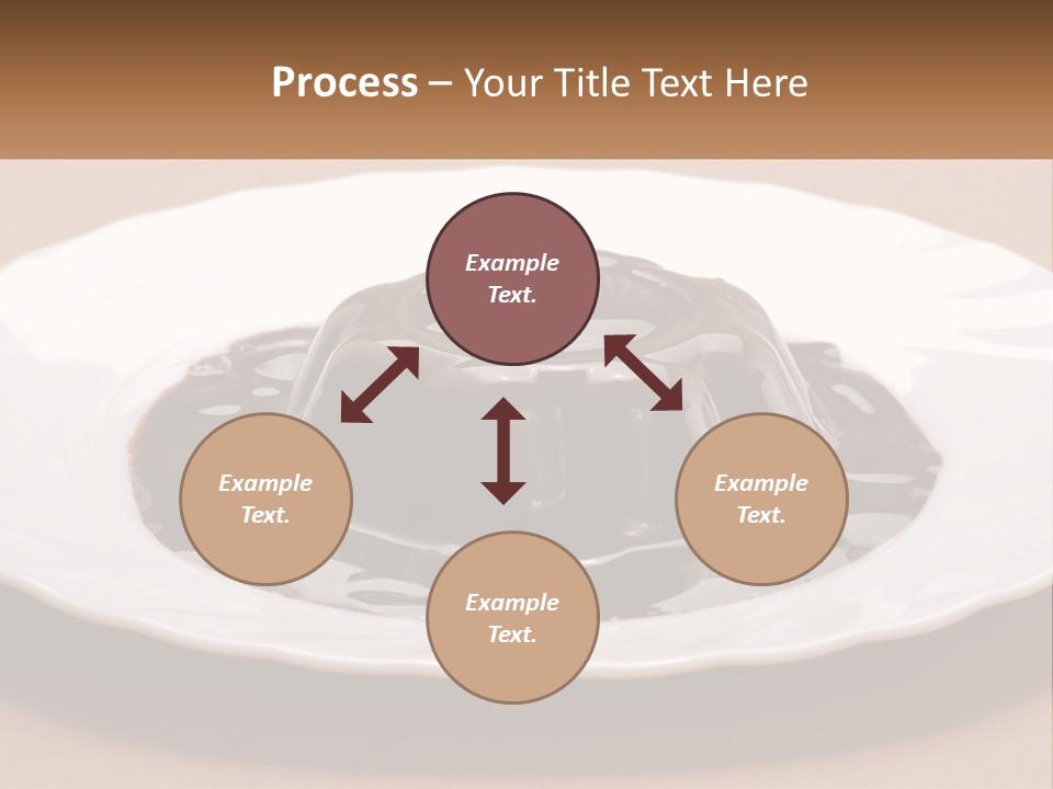 A White Plate Topped With A Chocolate Pudding PowerPoint Template