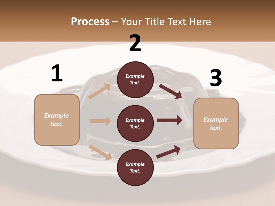 A White Plate Topped With A Chocolate Pudding PowerPoint Template
