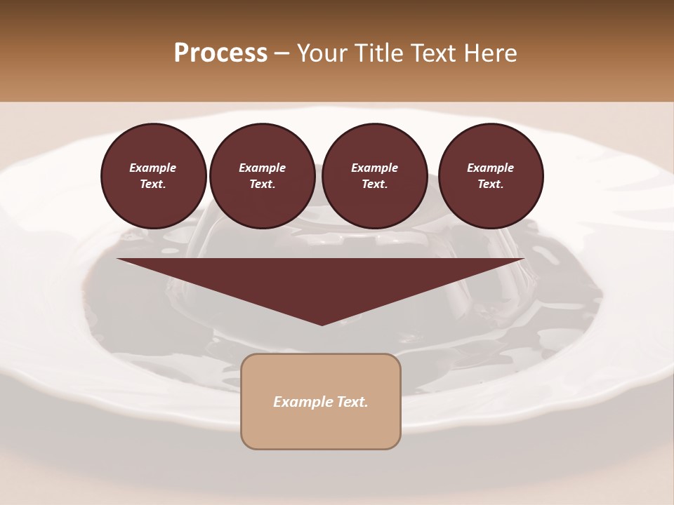 A White Plate Topped With A Chocolate Pudding PowerPoint Template