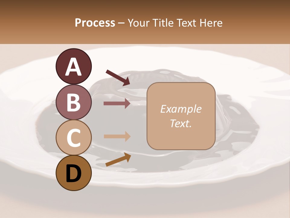 A White Plate Topped With A Chocolate Pudding PowerPoint Template