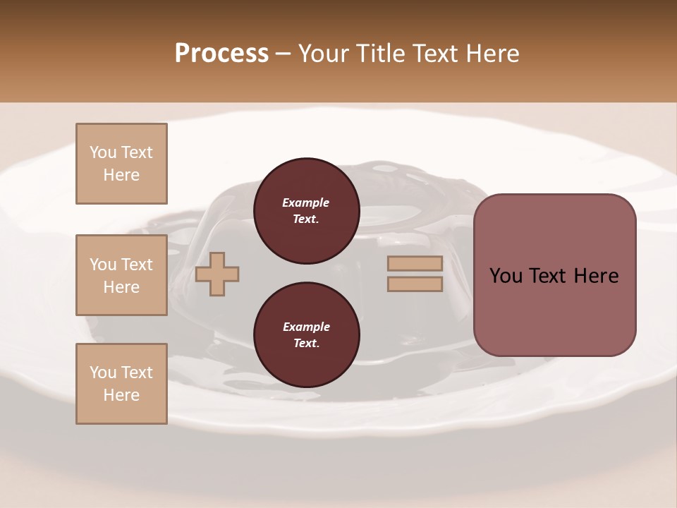 A White Plate Topped With A Chocolate Pudding PowerPoint Template