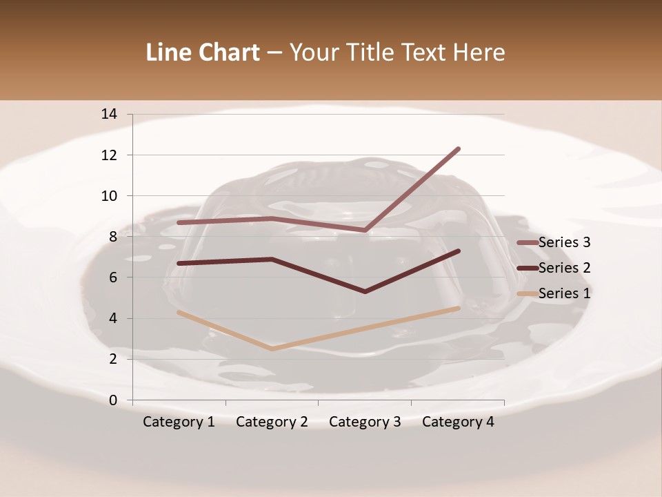 A White Plate Topped With A Chocolate Pudding PowerPoint Template