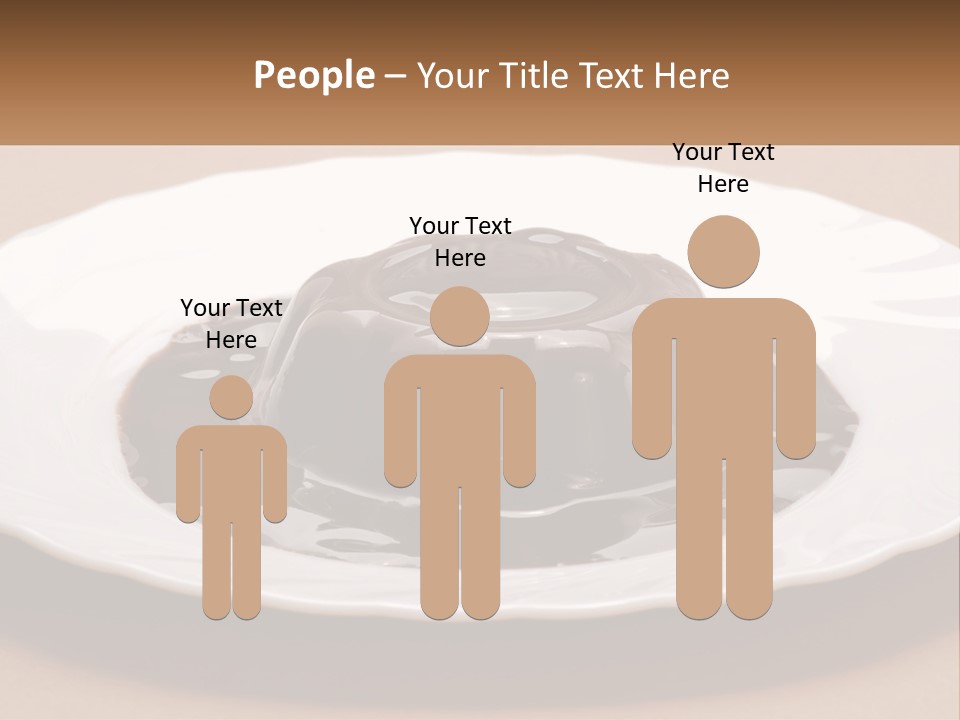 A White Plate Topped With A Chocolate Pudding PowerPoint Template