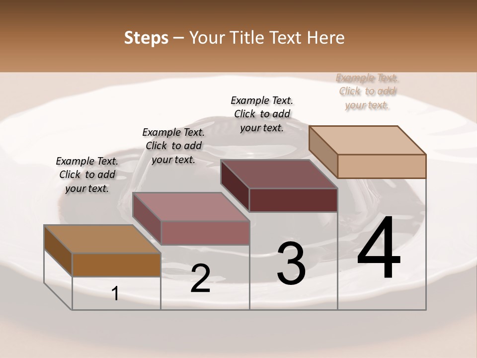 A White Plate Topped With A Chocolate Pudding PowerPoint Template