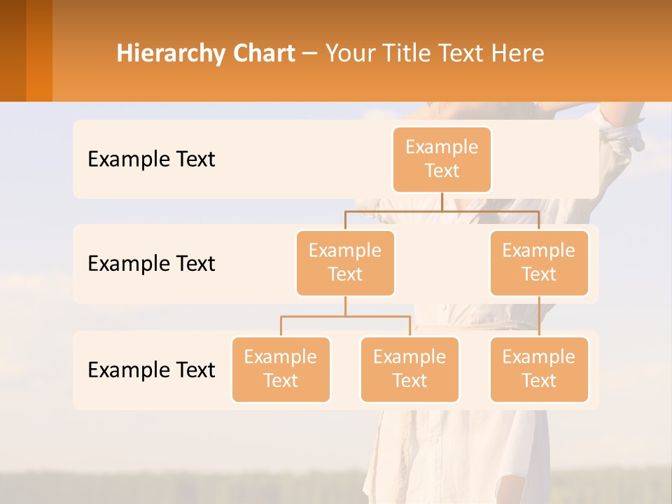 A Woman In A White Dress Is Holding Her Hands Behind Her Head PowerPoint Template