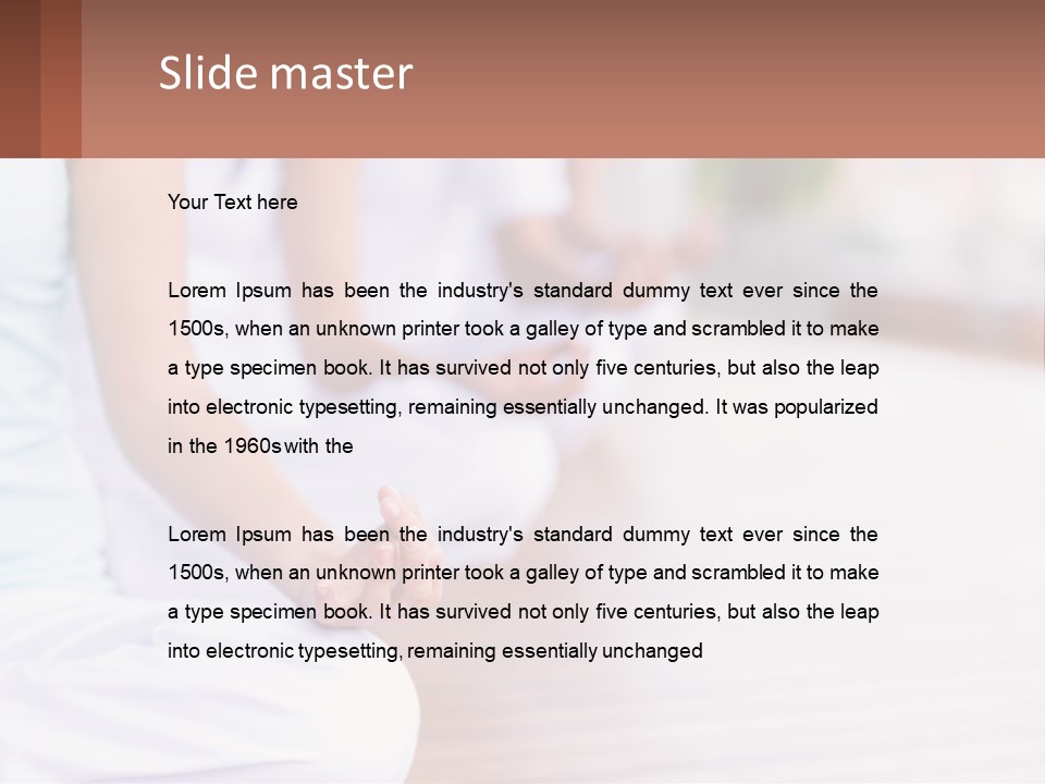 A Group Of People Sitting In A Yoga Position PowerPoint Template